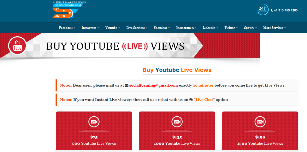 SocialForming Buy YouTube Live Views