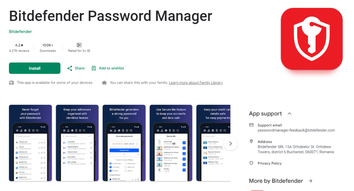 Bitdefender Password Manager