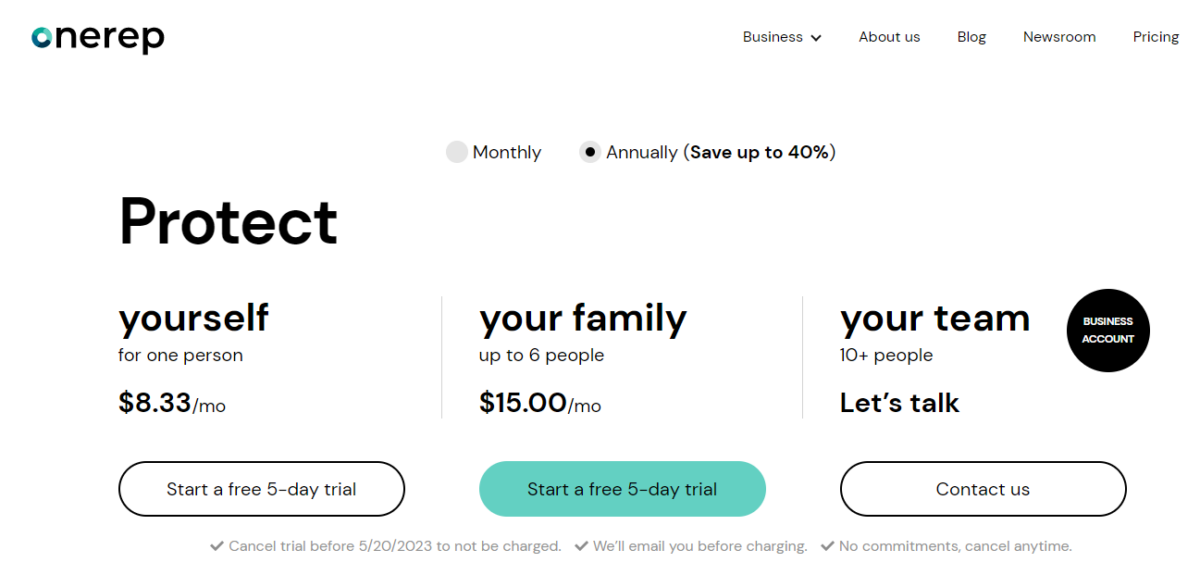 OneRep Pricing