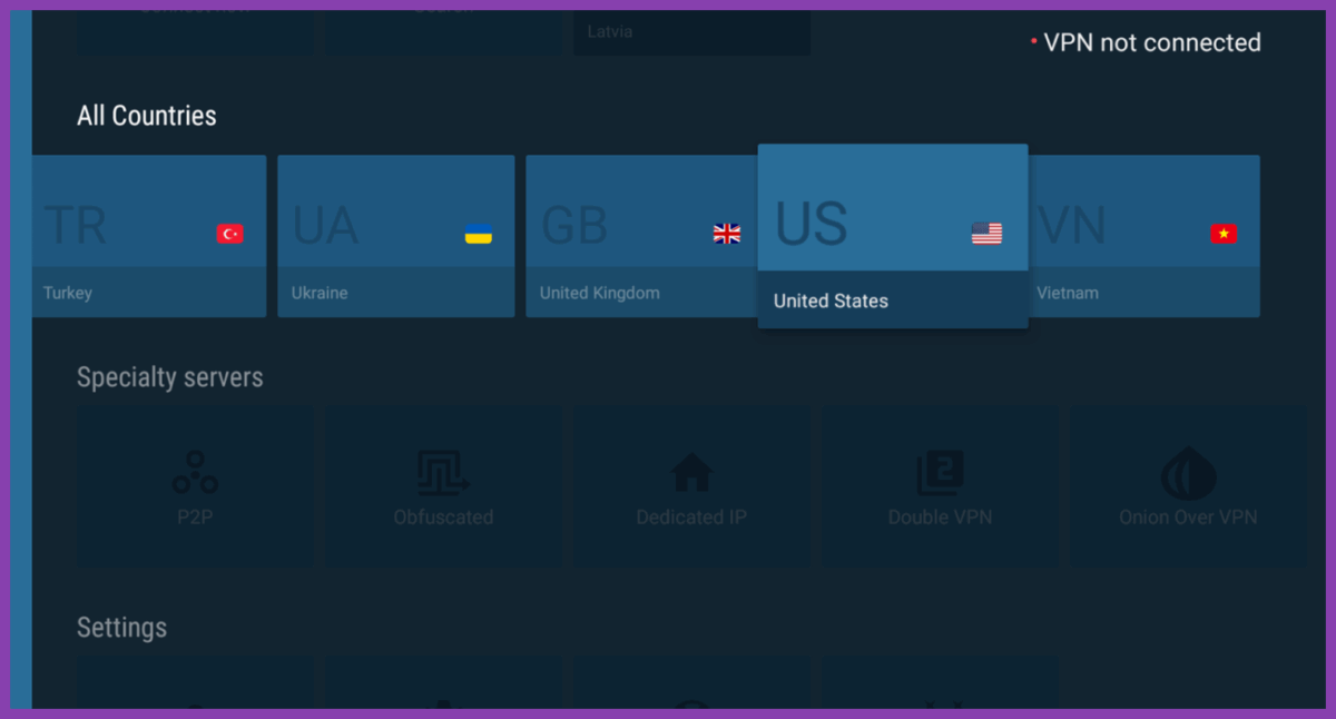 Connect vpn server