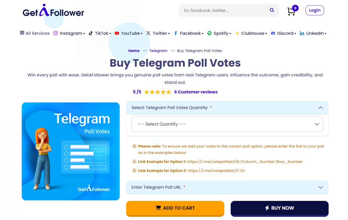 GetAFollower Buy Telegram Poll Votes