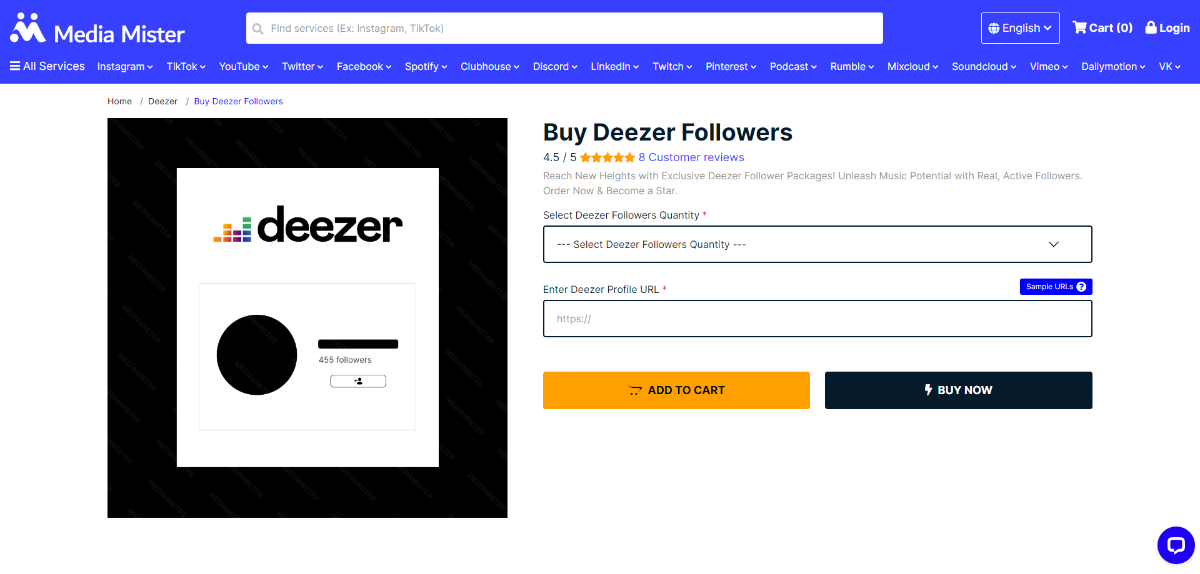 Media Mister Buy Deezer Followers 1