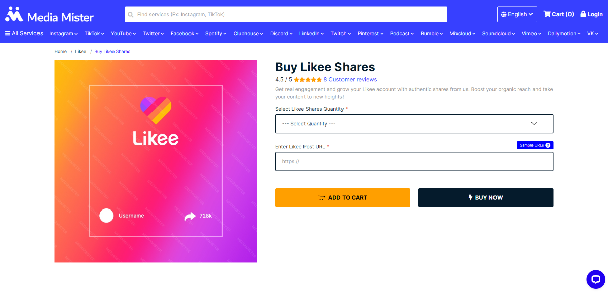 Media Mister Buy Likee Shares