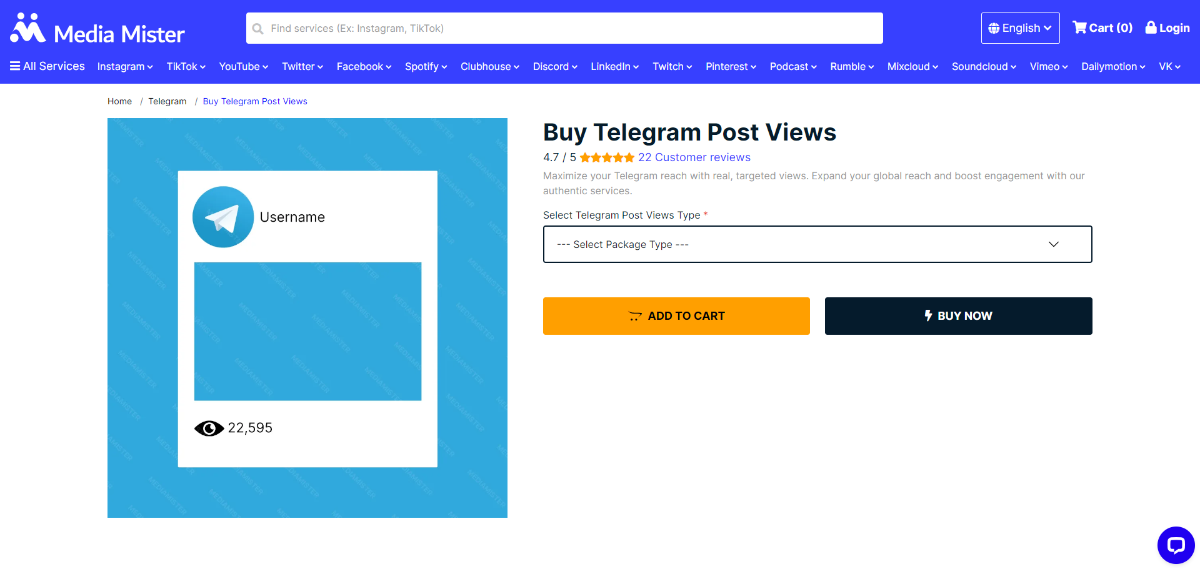 Media Mister Buy Telegram Post Views