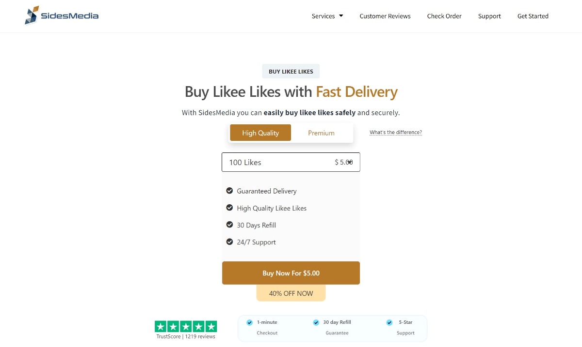 Sidesmedia - Buy Likee Likes