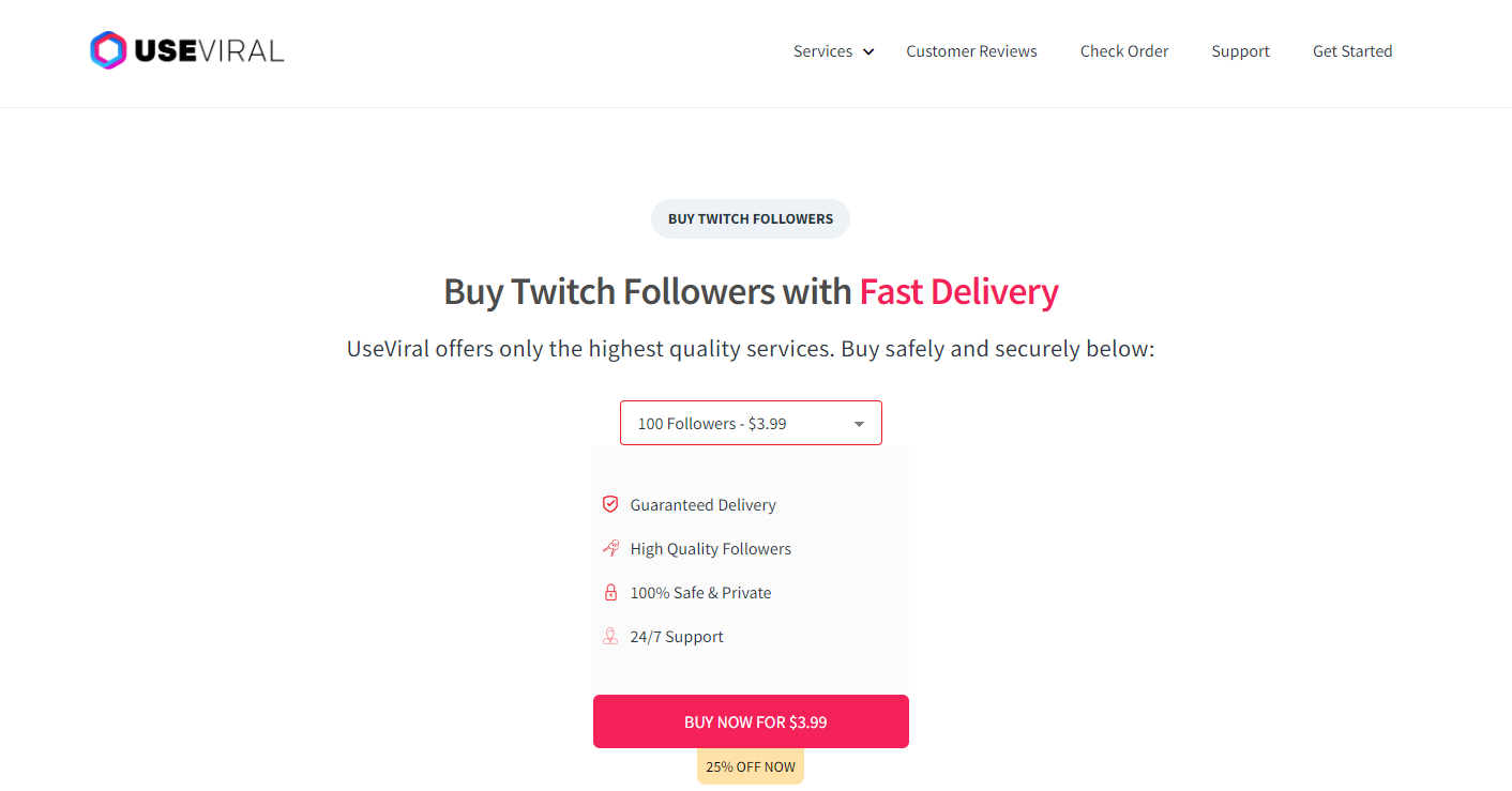UseViral Buy Twitch Followers Real Instant