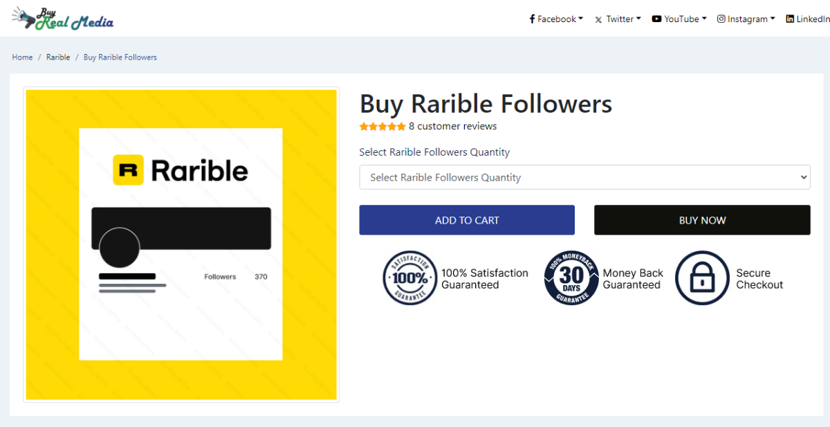 Buy Real Media Buy Rarible Followers