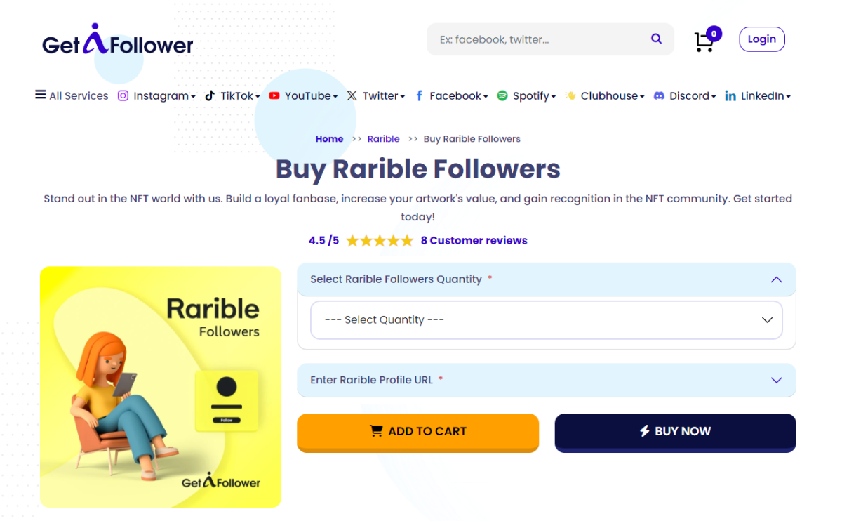 GetAFollower Buy Rarible Followers