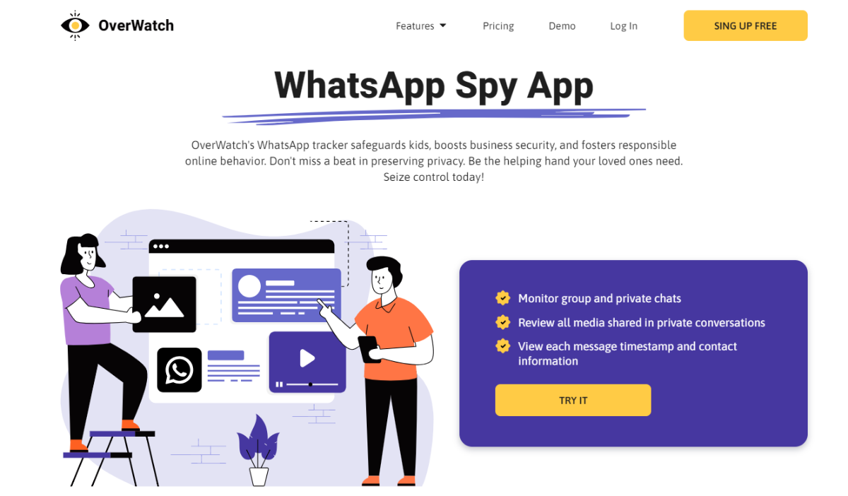 OverWatch WhatsApp Spy App