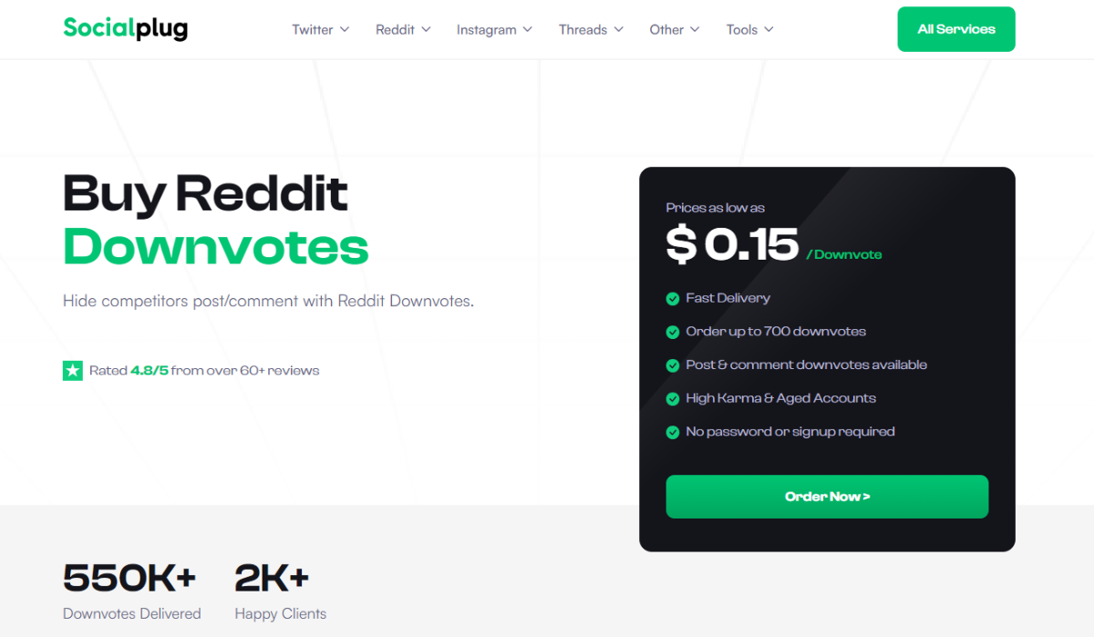 SocialPlug.io Buy Reddit Downvotes