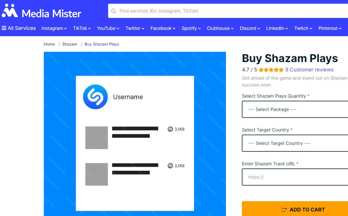Buy Plays from Media Mister How to Get More Plays on Shazam