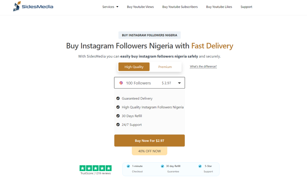 SidesMedia Buy Instagram Followers Nigeria