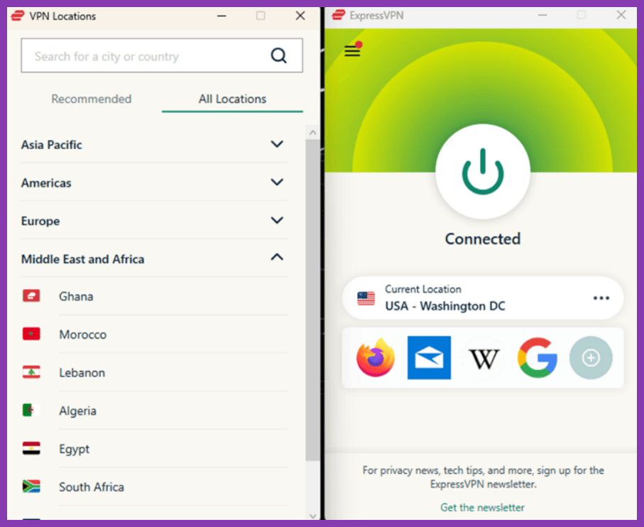 ExpressVPN servers