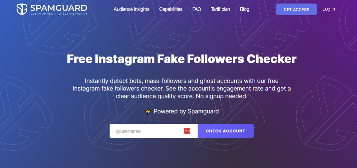 SpamGuard Fake Followers Checker