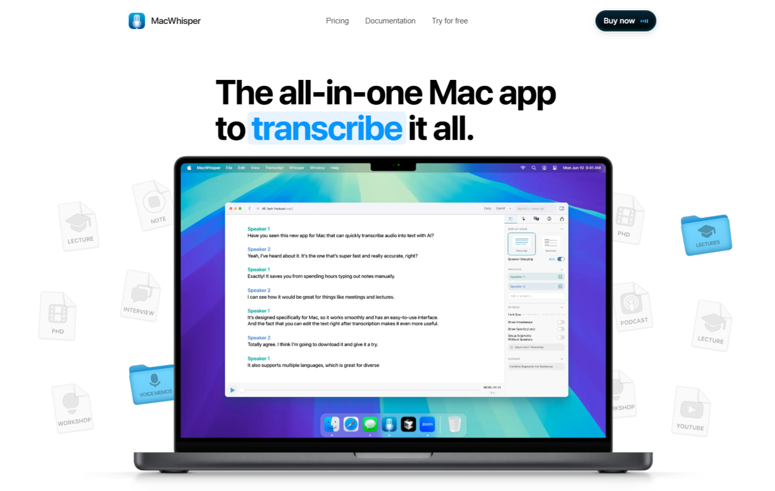 MacWhisper Home